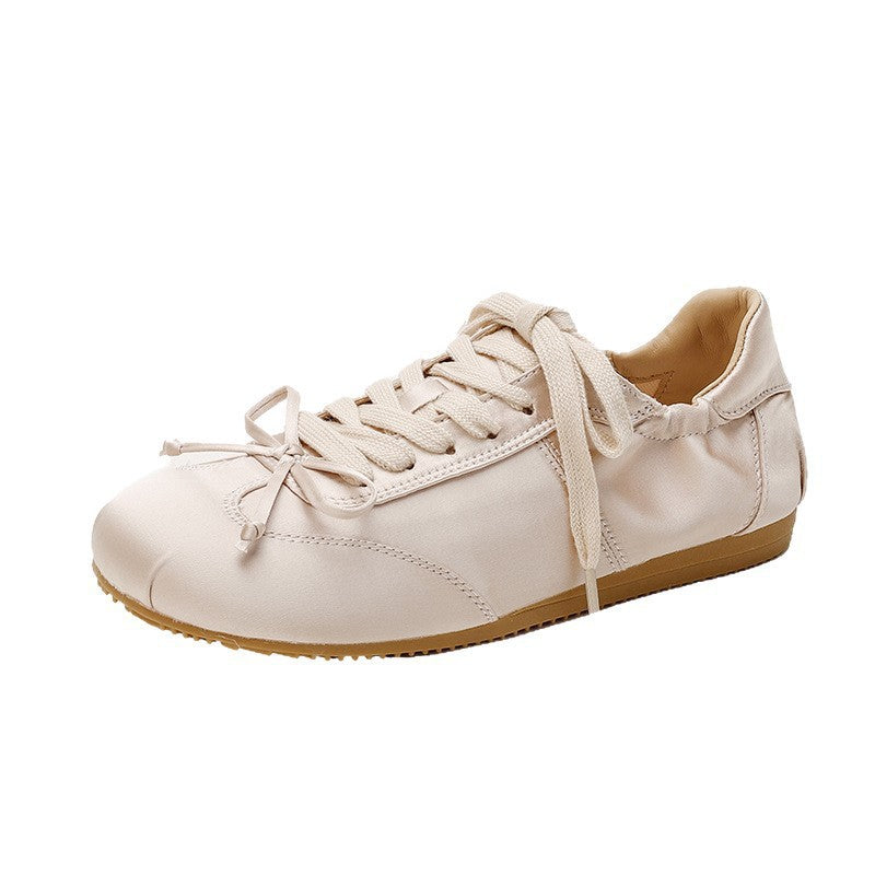 Damen Modische und komfortable Sneakers mit Satin-Oberfläche Drune