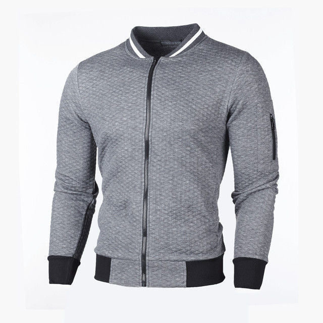 Herren strukturierte Sport-Zip-Jacke Drune