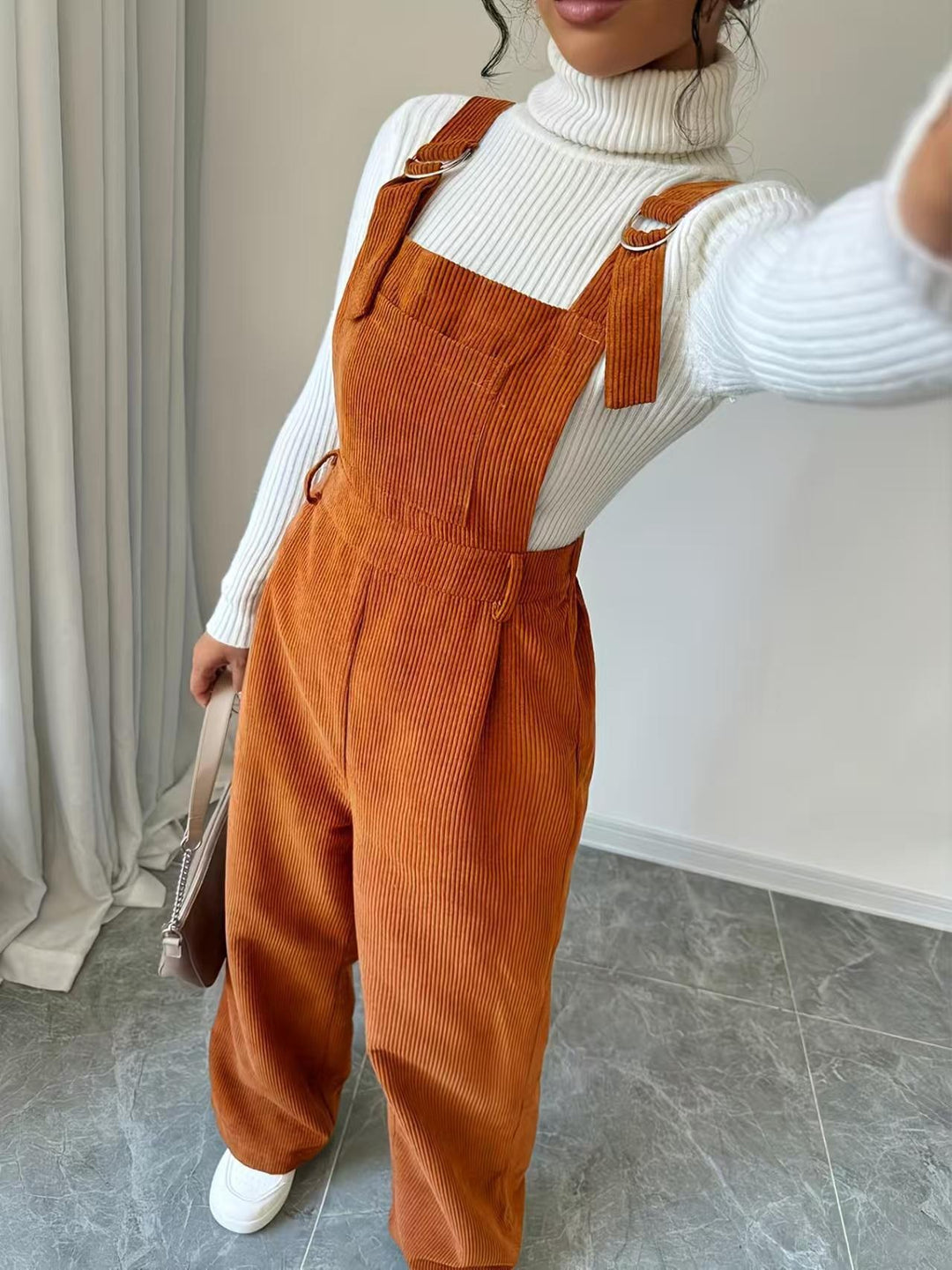 Damen Lässig geschnittener Cord-Overall Drune
