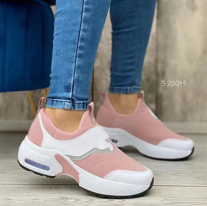 Damen Komfort-Sneaker mit atmungsaktivem Mesh-Obermaterial und gepolsterter Sohle Drune