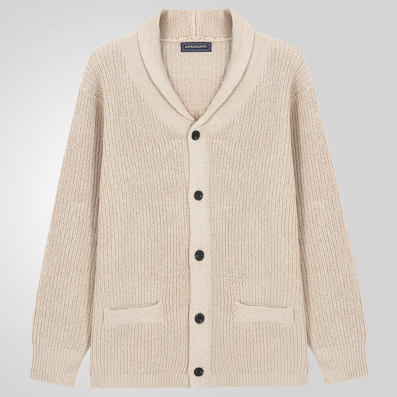 Herren Strickjacke mit strukturiertem Design und eleganten Knöpfen Drune