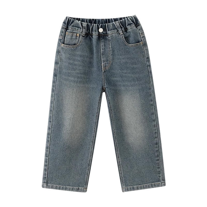 Damen weite Denim-Jeans mit modernem Schnitt und tiefen Taschen Drune