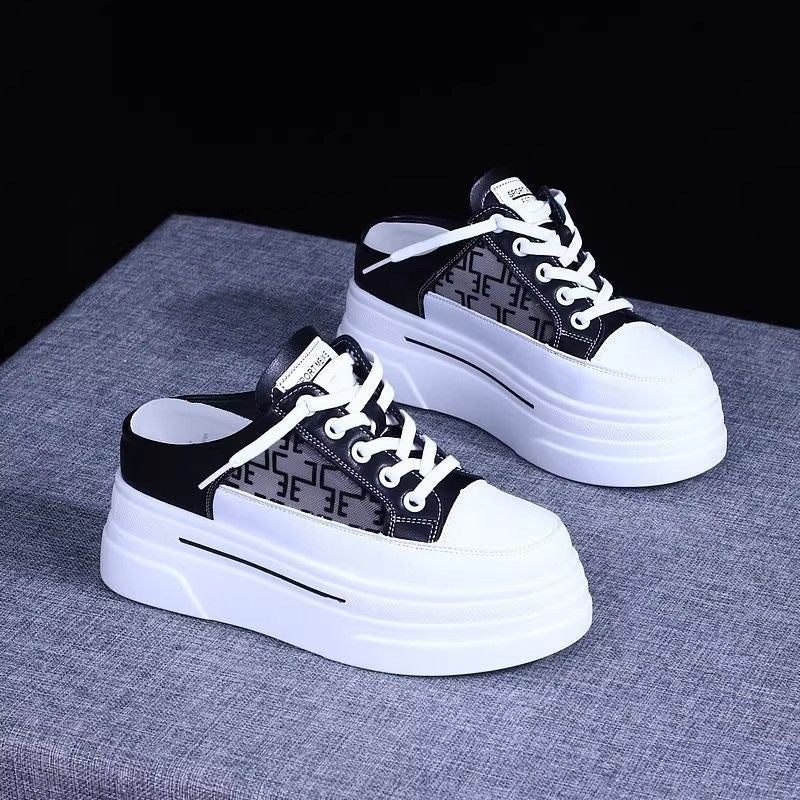 Damen Plateau Sneakers mit modischem Slingback-Design und atmungsaktiver Obermaterial Drune