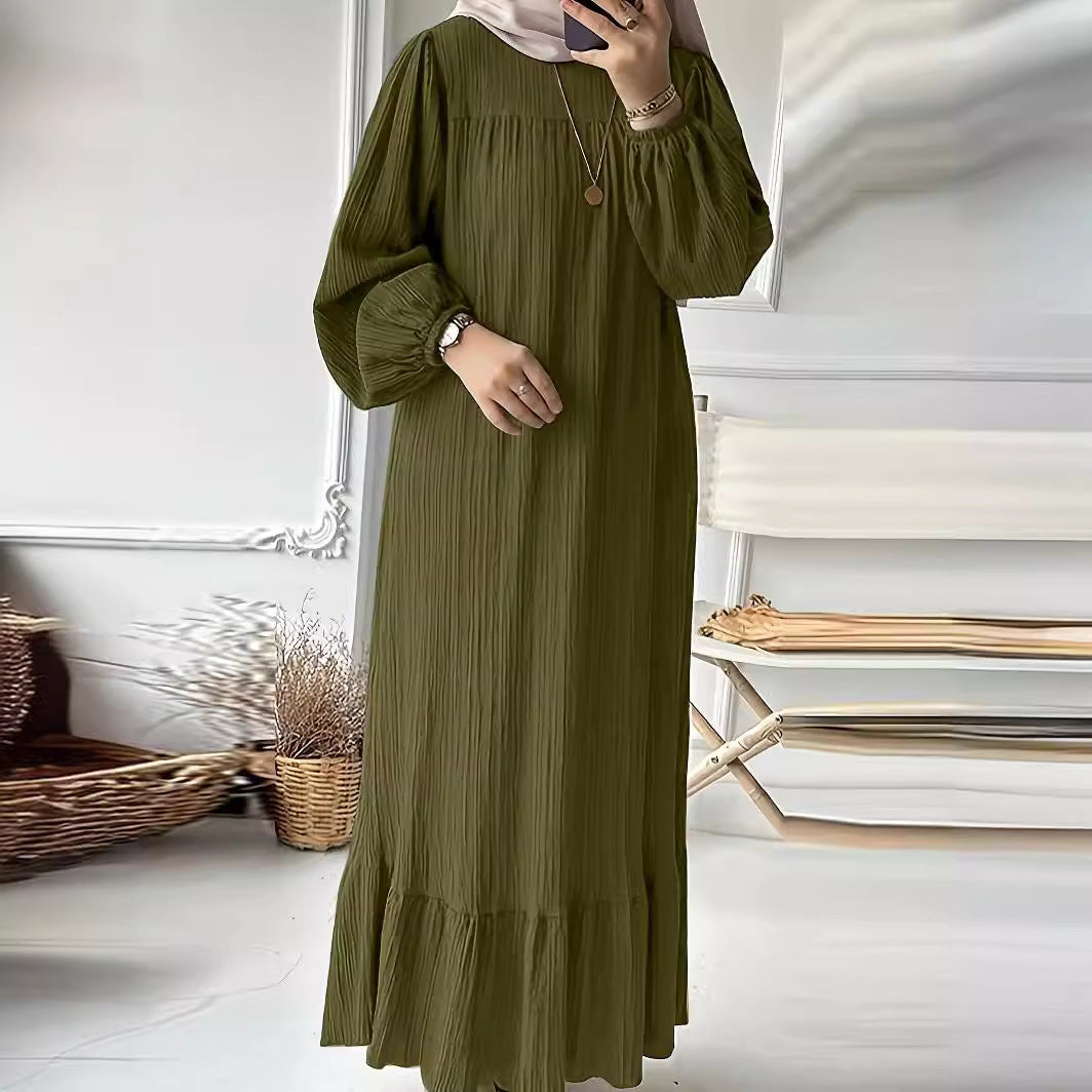 Damen Maxikleid aus leichtem Baumwollmischgewebe Drune