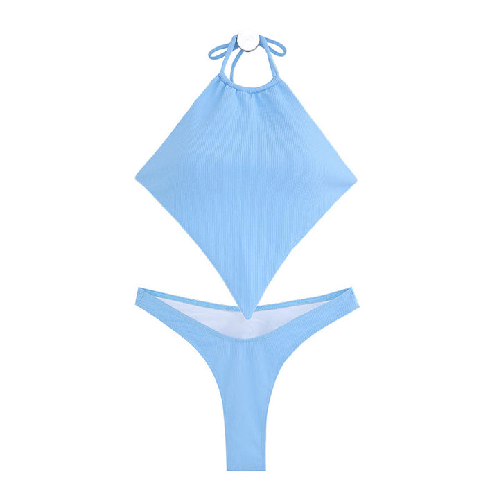 Damen Bikini-Set mit raffiniertem Wickeloberteil und hoch tailliertem Höschen Drune