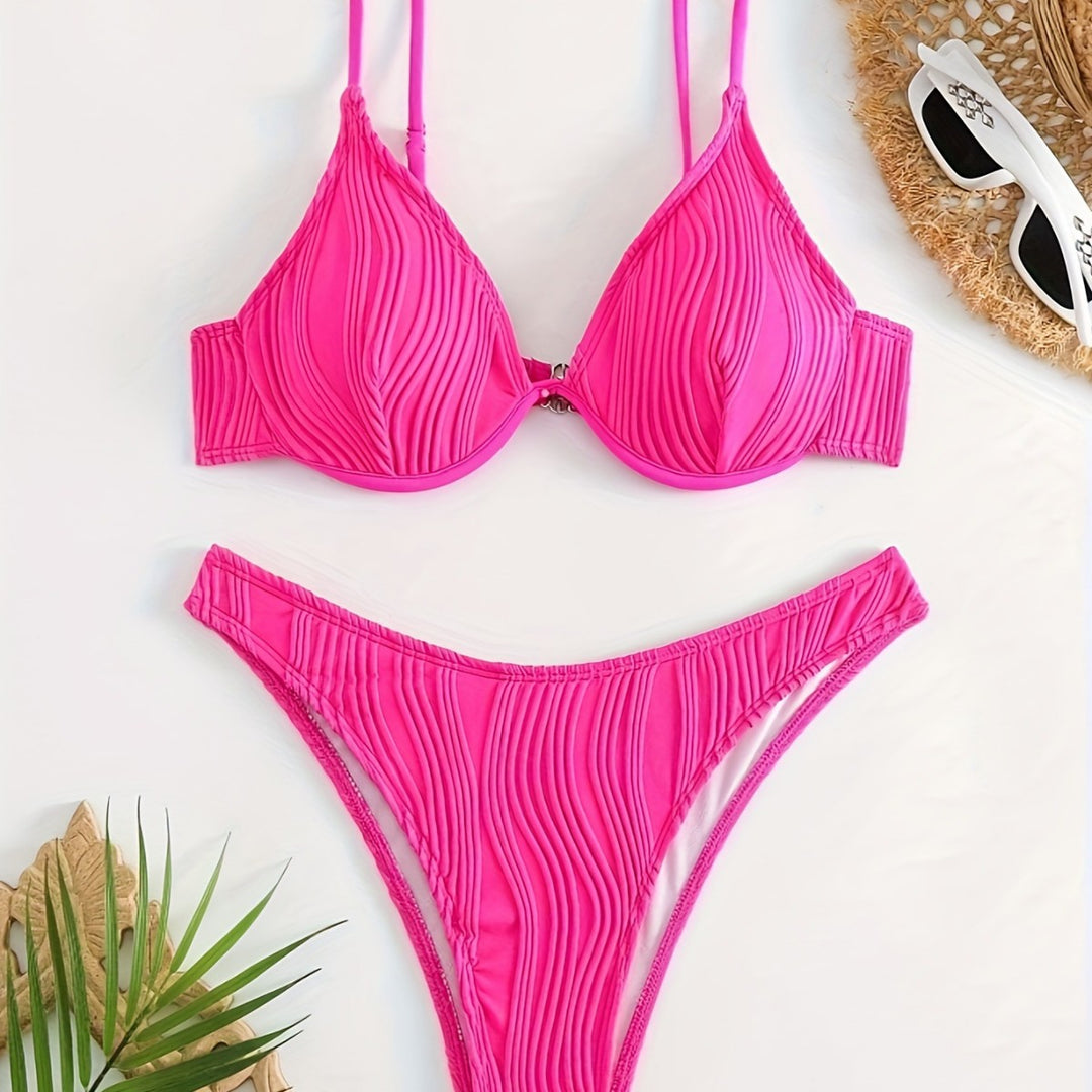 Damen Bikiniset mit elegantem Faltenmuster Drune