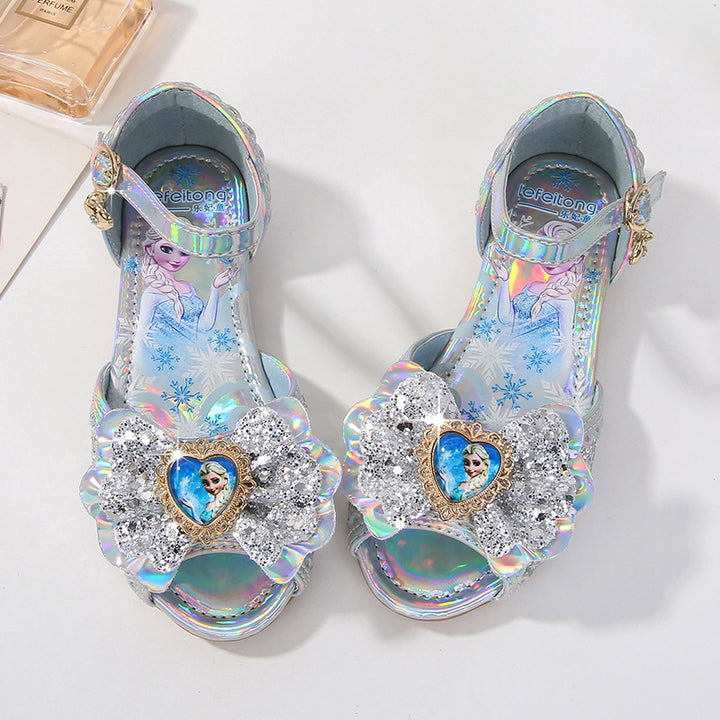 Mädchen Glitzernde Sandalen mit einzigartigem Blumenmotiv Drune