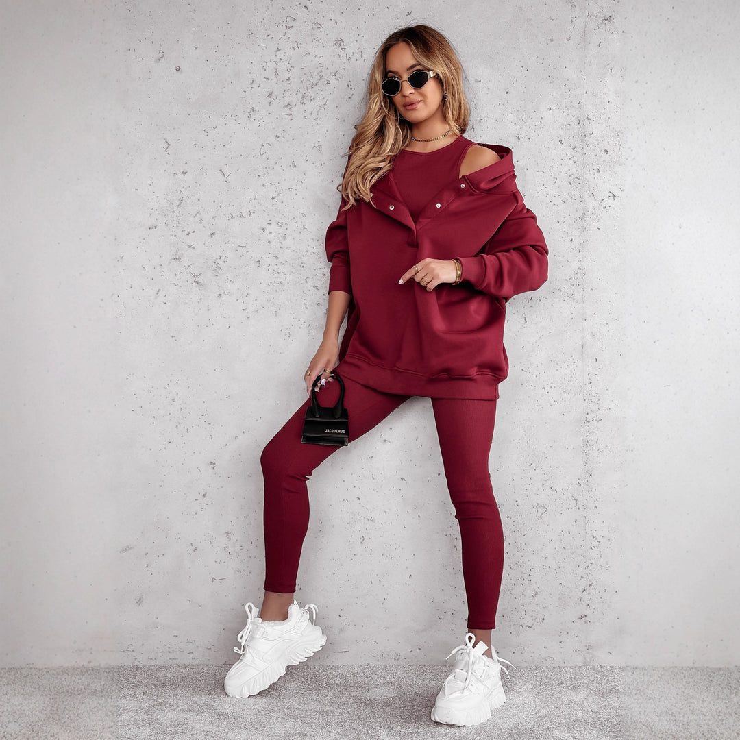 Damen Sportives Oversized Sweatshirt Drune