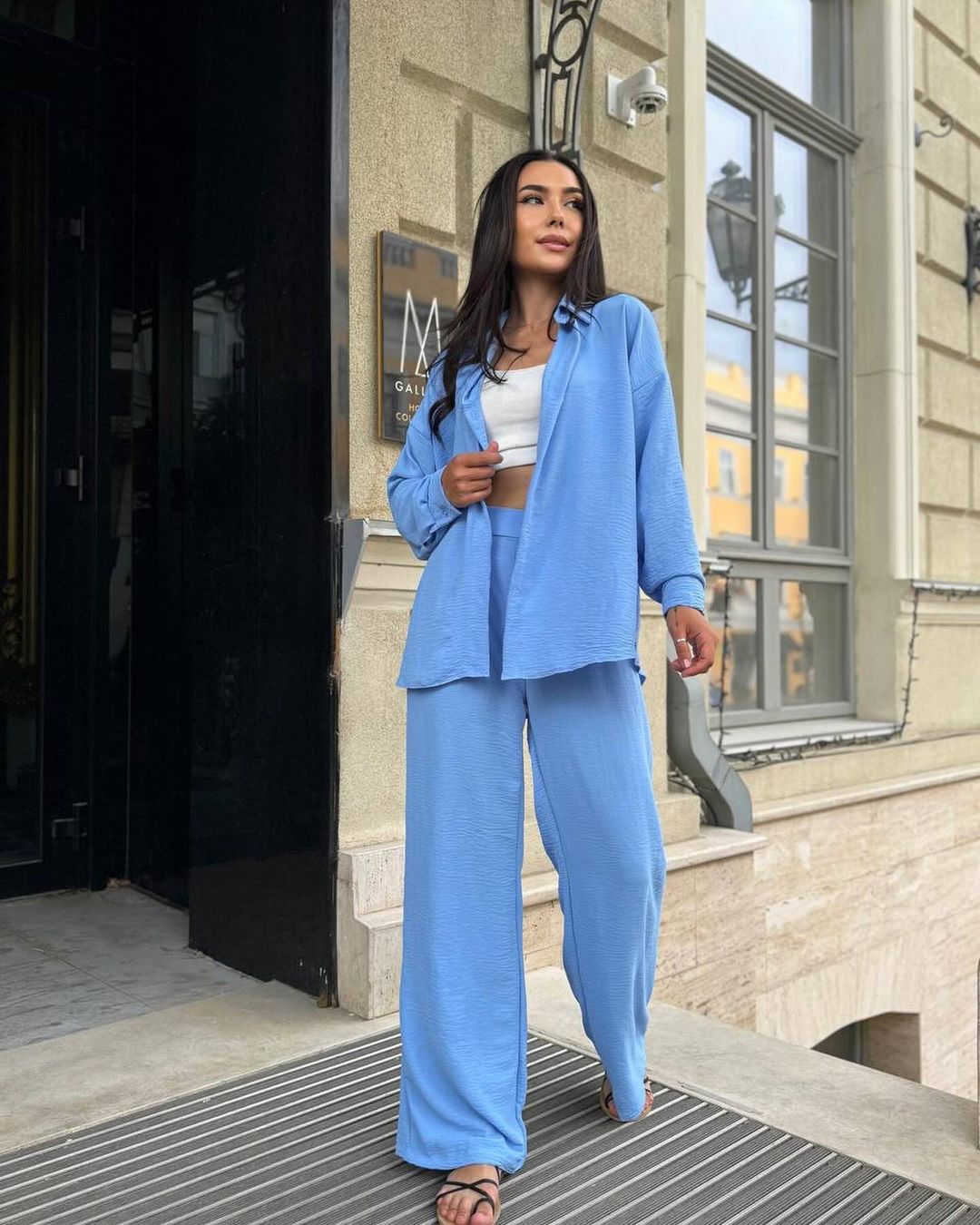 Damen lässiges Zweiteiliges Set aus atmungsaktivem Material Drune