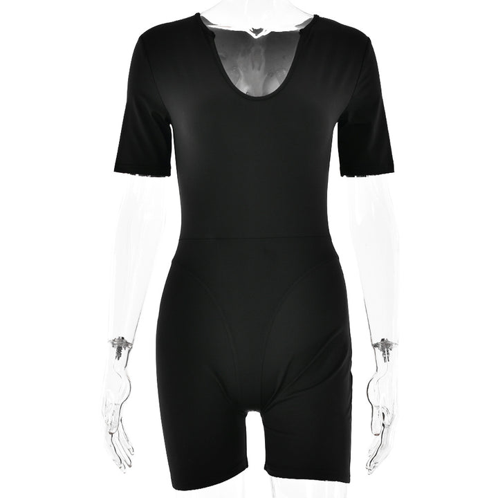Damen Sportlicher Kurzarm-Bodysuit mit hochwertigem Baumwollmaterial und figurformendem Design Drune