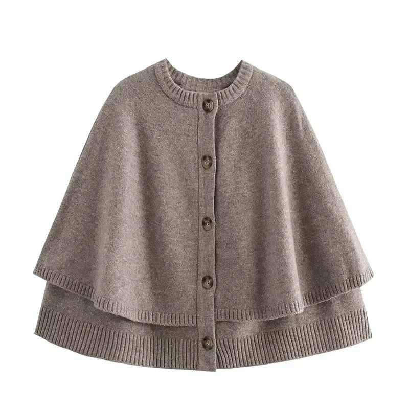 Damen Stylische Kapuzenumhang Drune