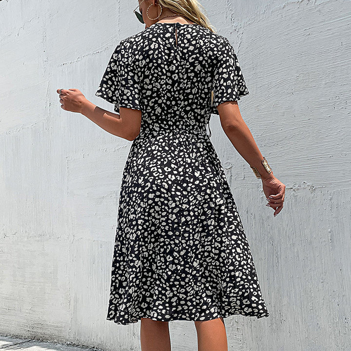 Damen Sommerliches Midikleid mit elegantem Tiermuster Drune
