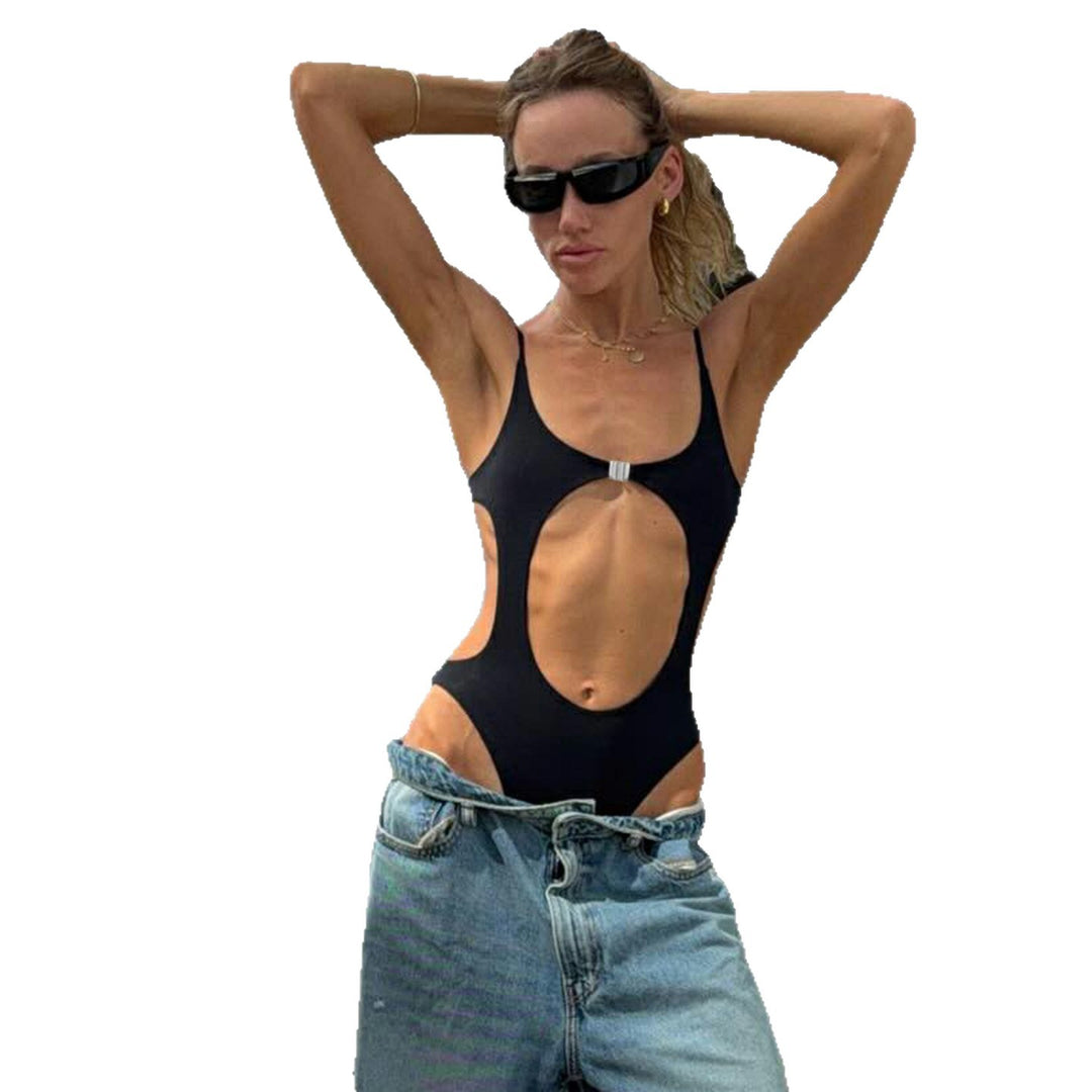 Damen Badeanzug mit einzigartigem Cut-Out-Design und verstellbaren Trägern Drune