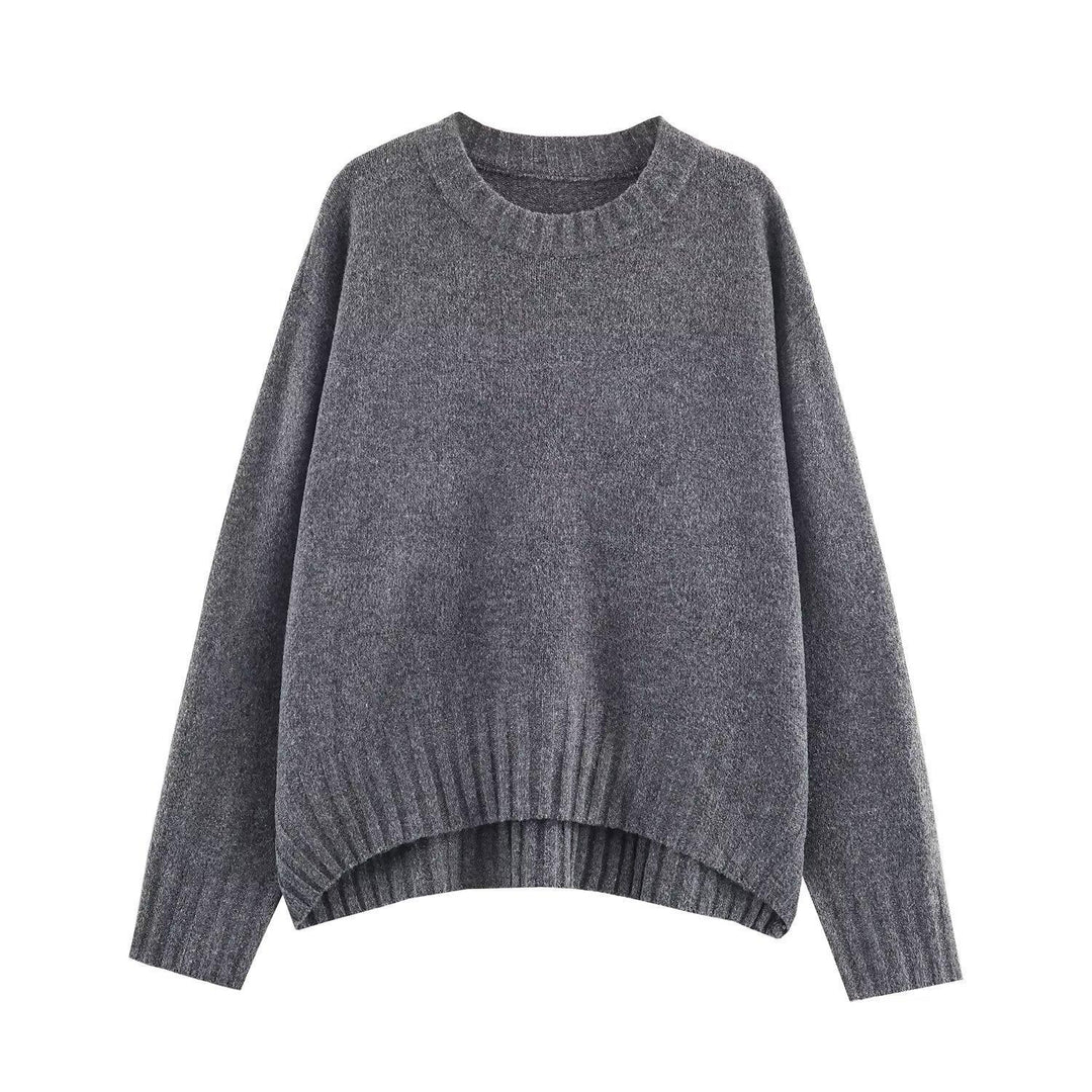 Damen oversized Pullover aus hochwertiger Baumwollmischung mit luxuriösem Tragegefühl Drune
