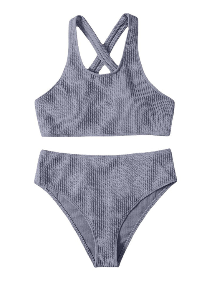 Damen Hoch tailliertes Bikini-Set mit komfortablem und schickem Design Drune