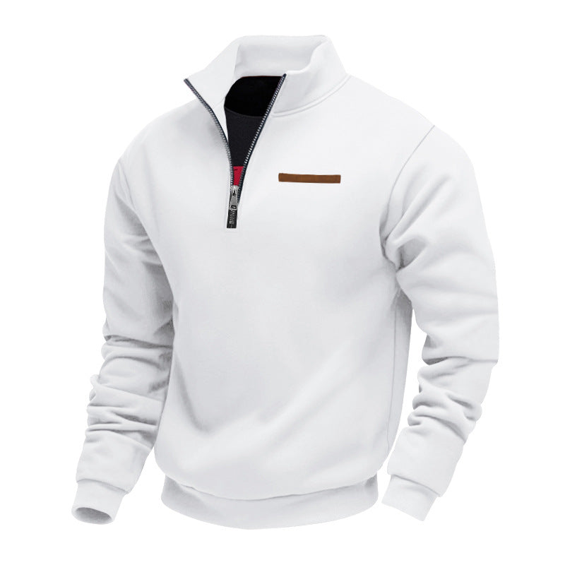 Herren modischer Kapuzenpullover mit halbem Reißverschluss und hochwertigen Details Drune