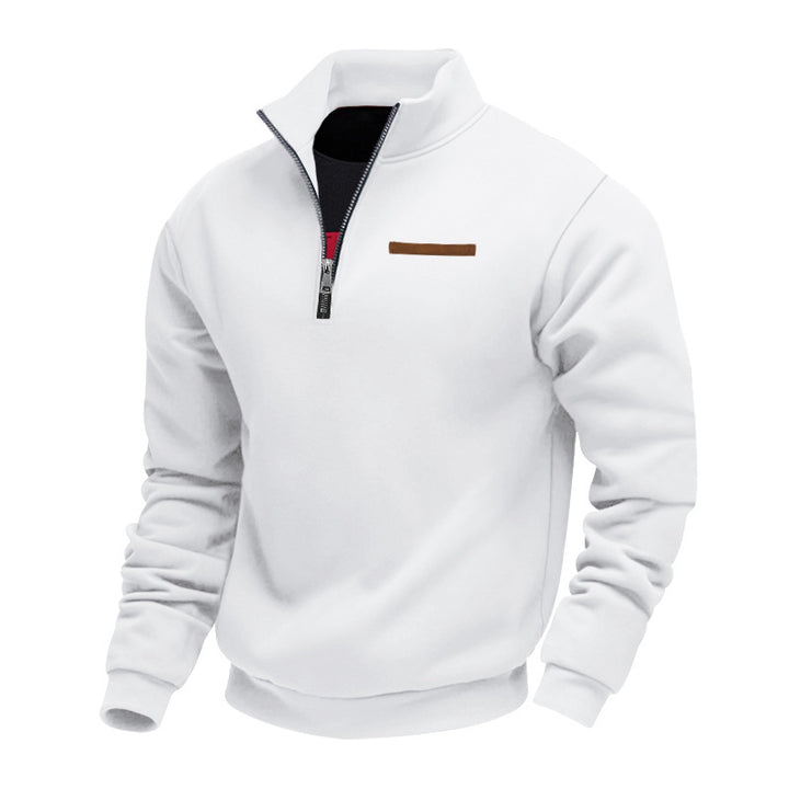 Herren modischer Kapuzenpullover mit halbem Reißverschluss und hochwertigen Details Drune