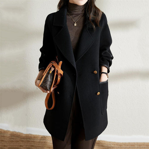 Damen Modischer Doppelreiher-Mantel mit stilvollen Details und praktischen Taschen Drune