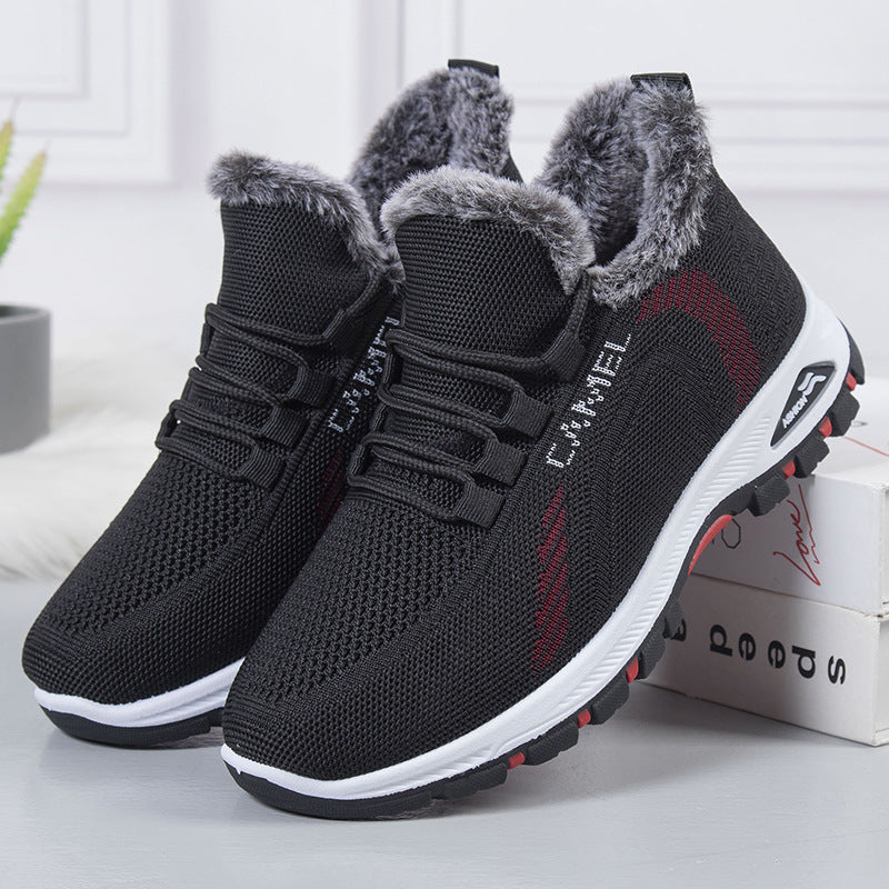 Damen Winterfeste und atmungsaktive Sneakers mit kuscheligem Innenfutter Drune