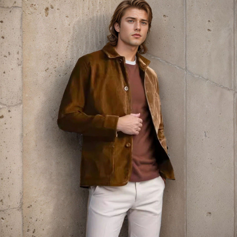 Damen moderne Kordjacke mit praktischen Taschen Drune
