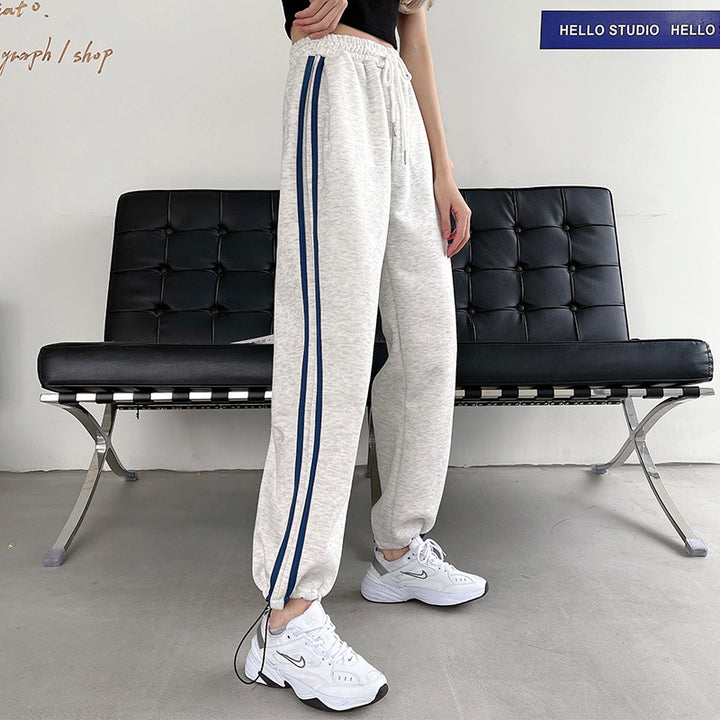 Damen Sportliche Freizeit-Hose mit seitlichen Kontraststreifen Drune