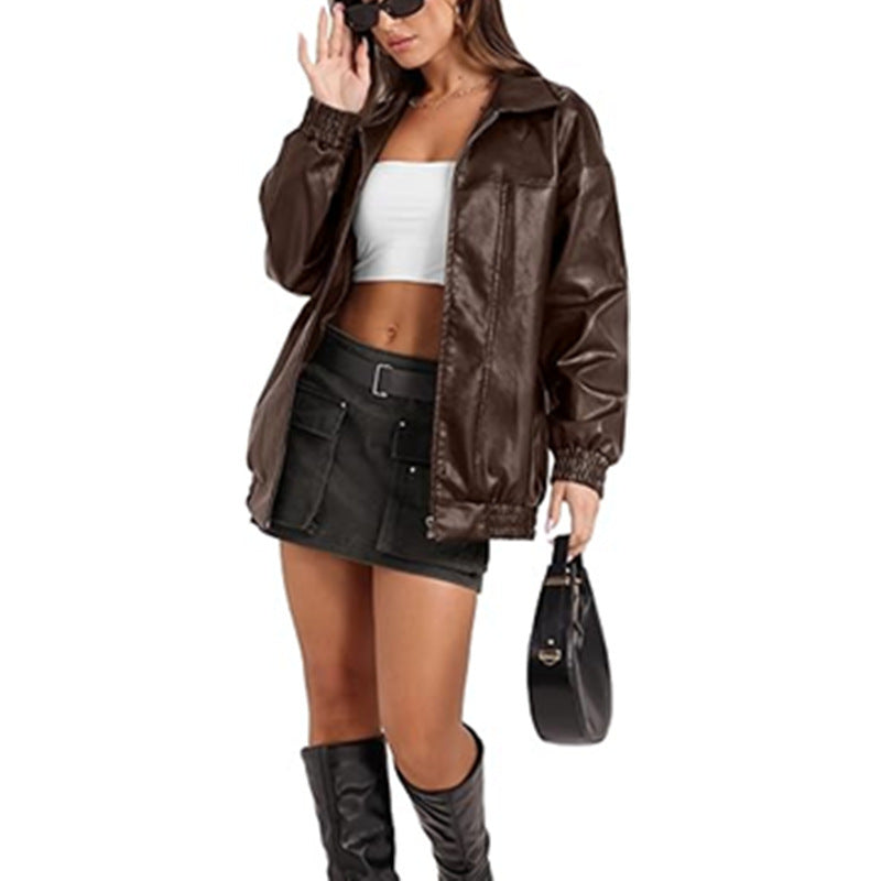 Damen lässige Übergangsjacke mit elastischen Bündchen und praktischem Reißverschluss Drune