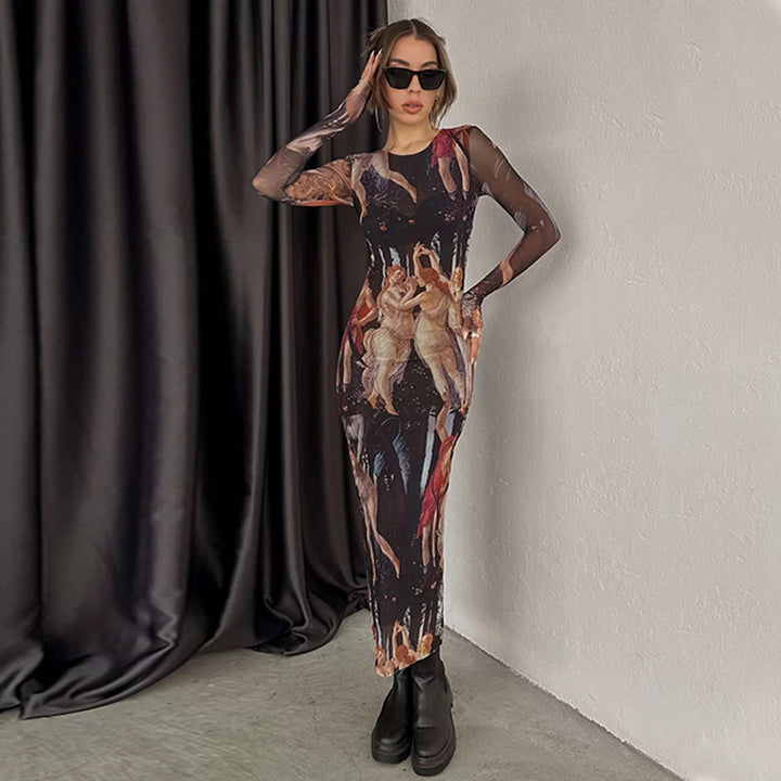 Damen figurbetontes Kunstkleid Drune