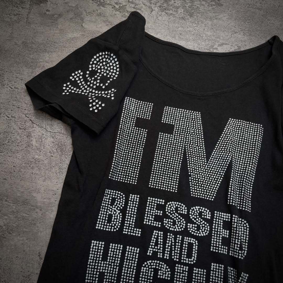 Damen Trendiges T-Shirt mit funkelnden Strassdetails Drune