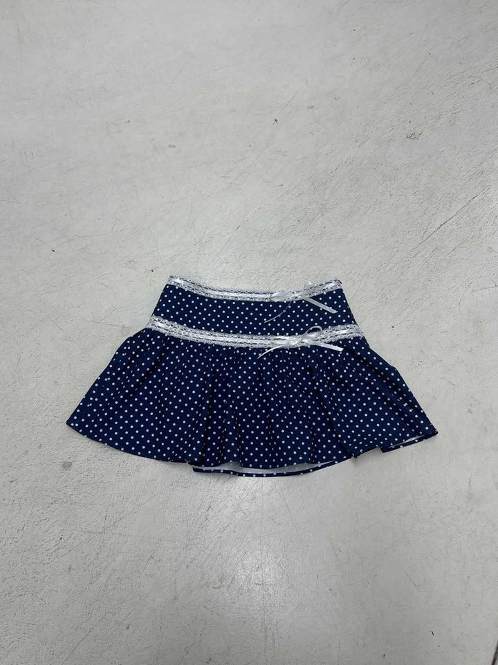 Damen Minirock mit verspieltem Punkte-Design und Rüschensaum Drune