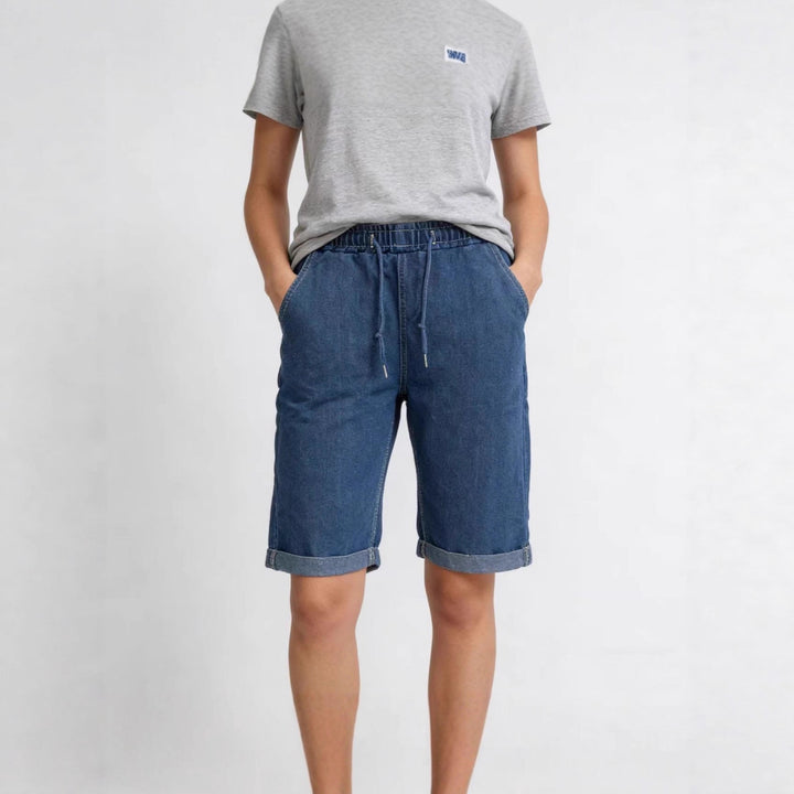 Damen Jeans-Shorts mit elastischem Bund und praktischen Taschen Drune