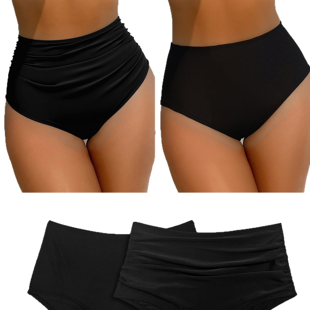 Damen Hochtaillierte Bikini-Hose mit vielseitigem Raffungselement und figurformendem Schnitt Drune