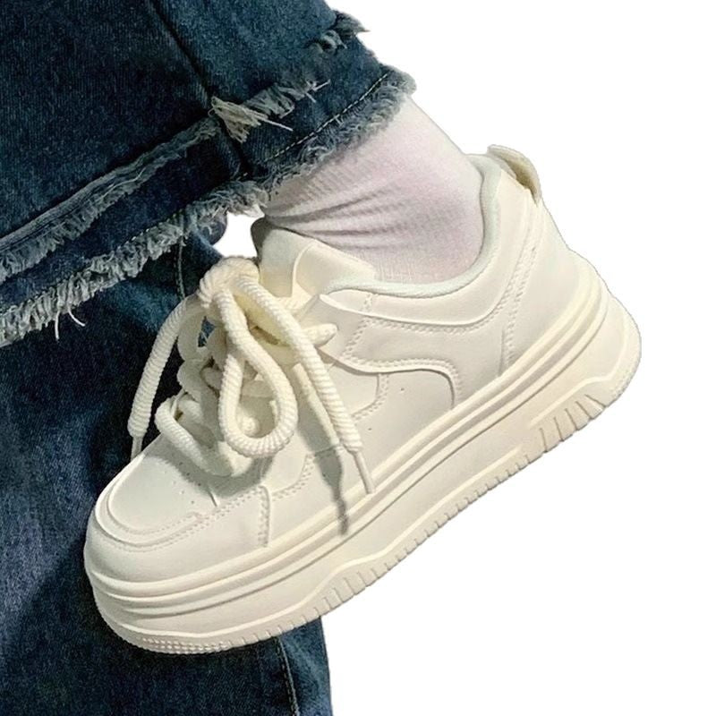 Damen Komfortable Plateau-Sneaker mit trendigem Design und dicker Sohle Drune