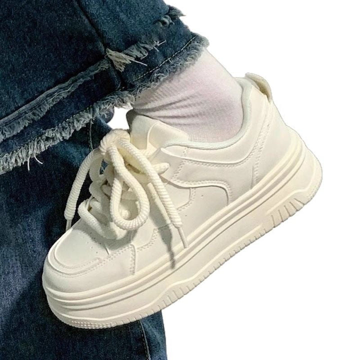 Damen Komfortable Sneaker mit dicker Gummisohle und atmungsaktivem Obermaterial Drune