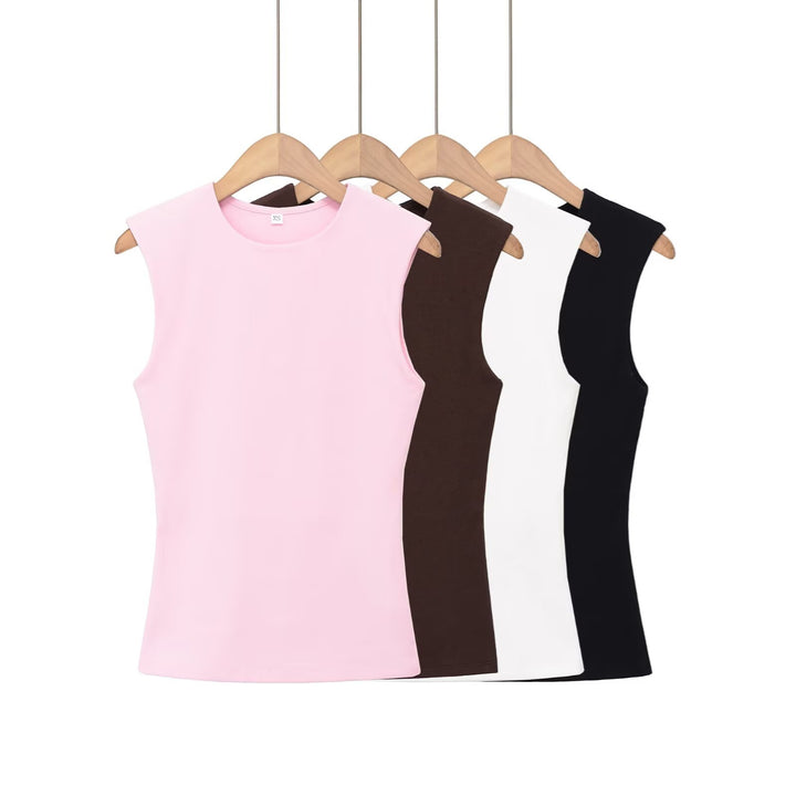 Damen ärmelloses Oberteil mit modernem Schnitt und figurbetontem Design Drune