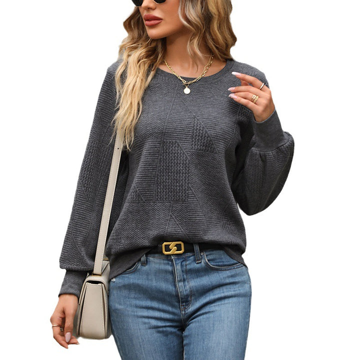 Damen Sweatshirt mit strukturiertem Design und lässigem Schnitt Drune