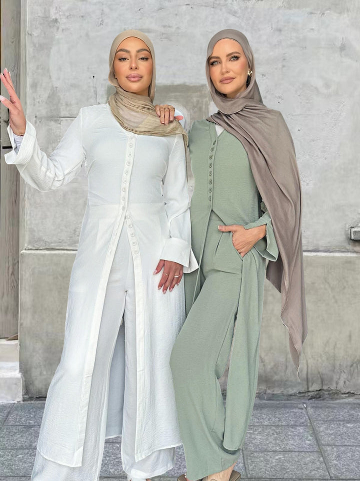 Damen Jumpsuit mit elegantem Knopfdesign und weitem Bein Drune