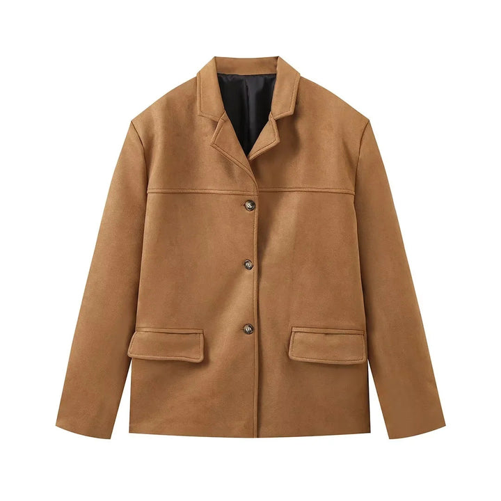 Damen Casual Blazerjacke aus hochwertigem Material Drune