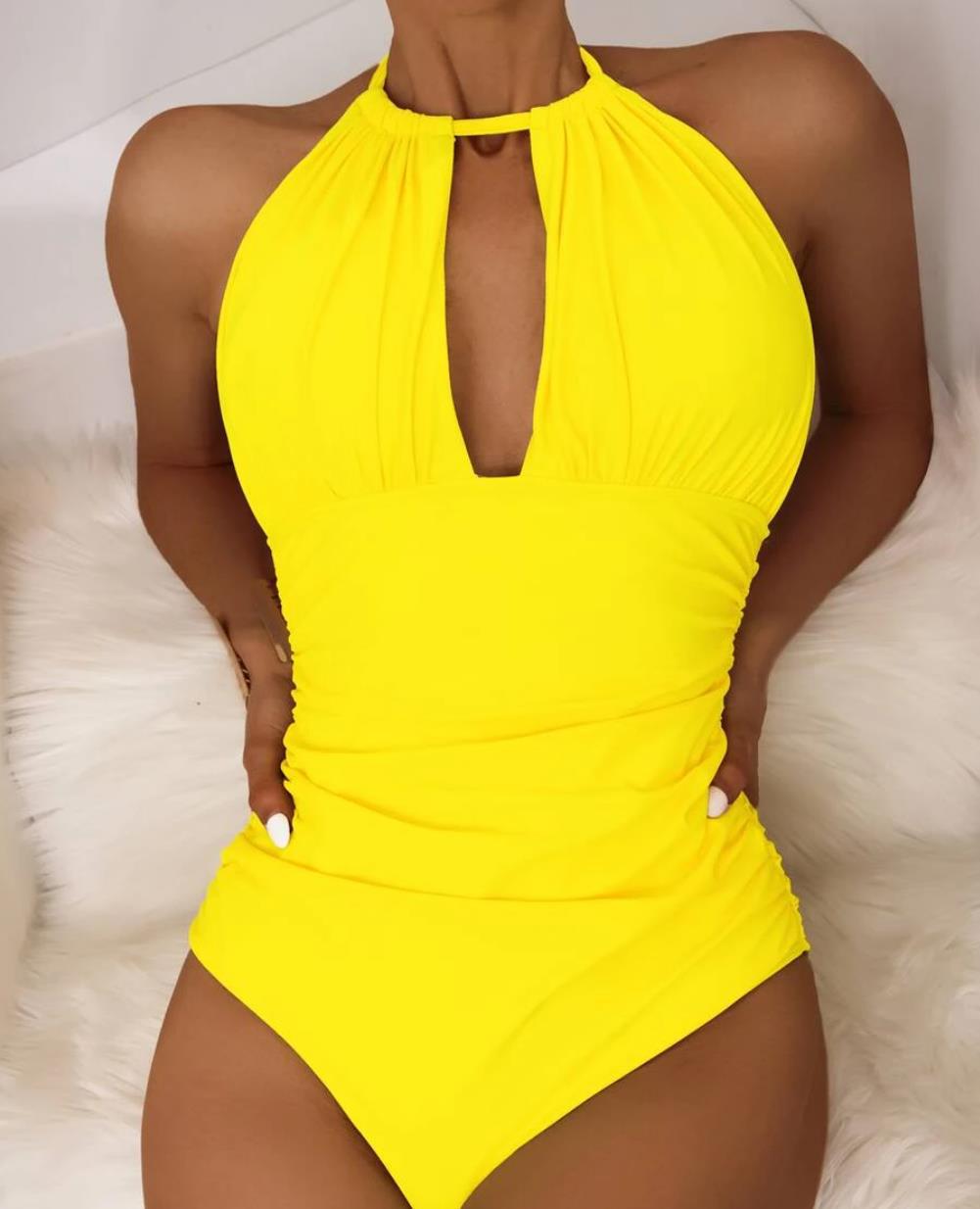 Damen Badeanzug mit schickem Halterneck-Design Drune