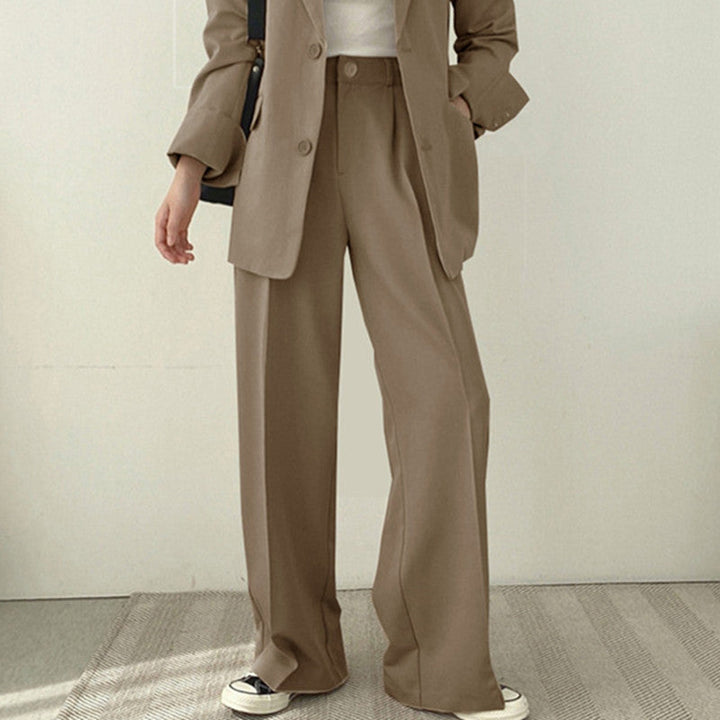 Damen elegantes Blazer-Set mit weitem Schnitt Drune