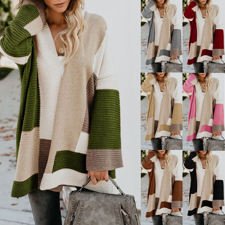 Damen modische Cardigan mit weichem Strick und geräumigen Ärmeln Drune