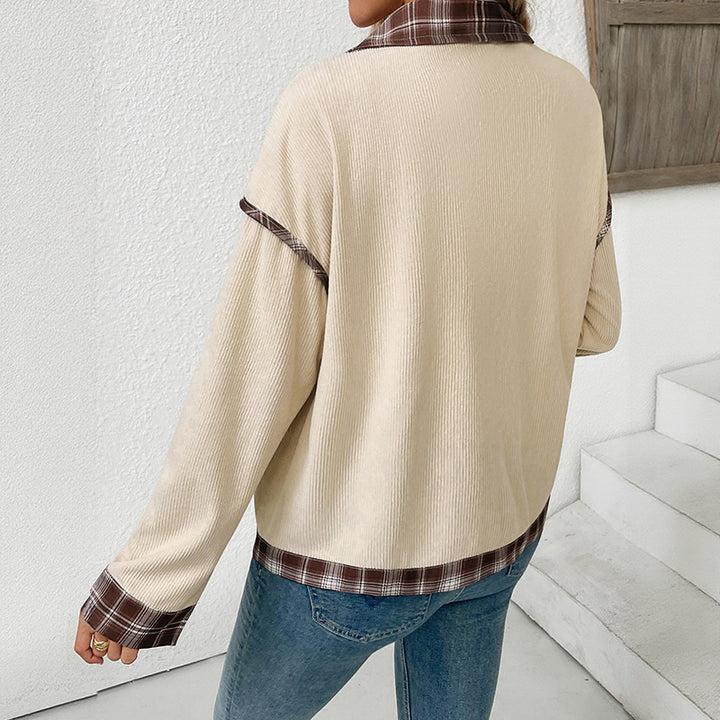Damen modische und lässige Karojacke Drune