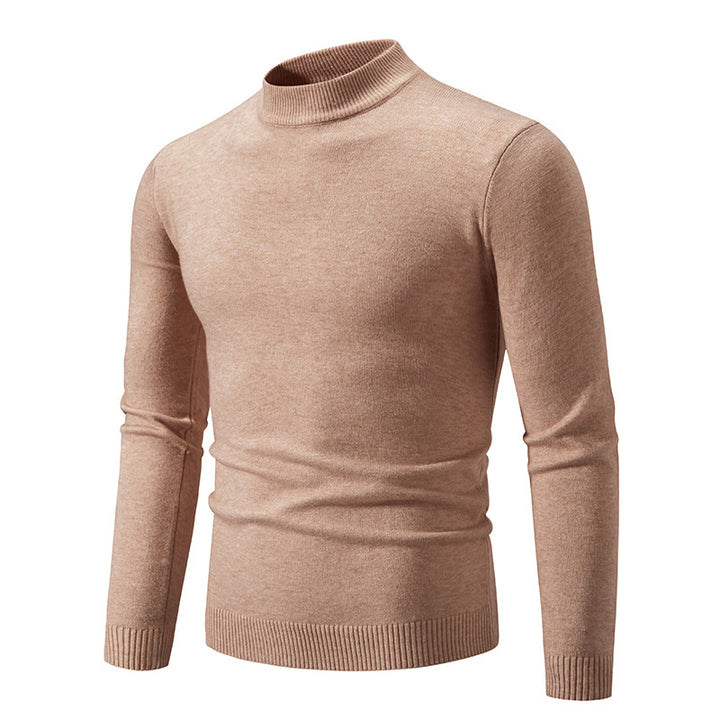 Herren Feinstrickpullover mit hohem Kragen und elastischen Bündchen Drune
