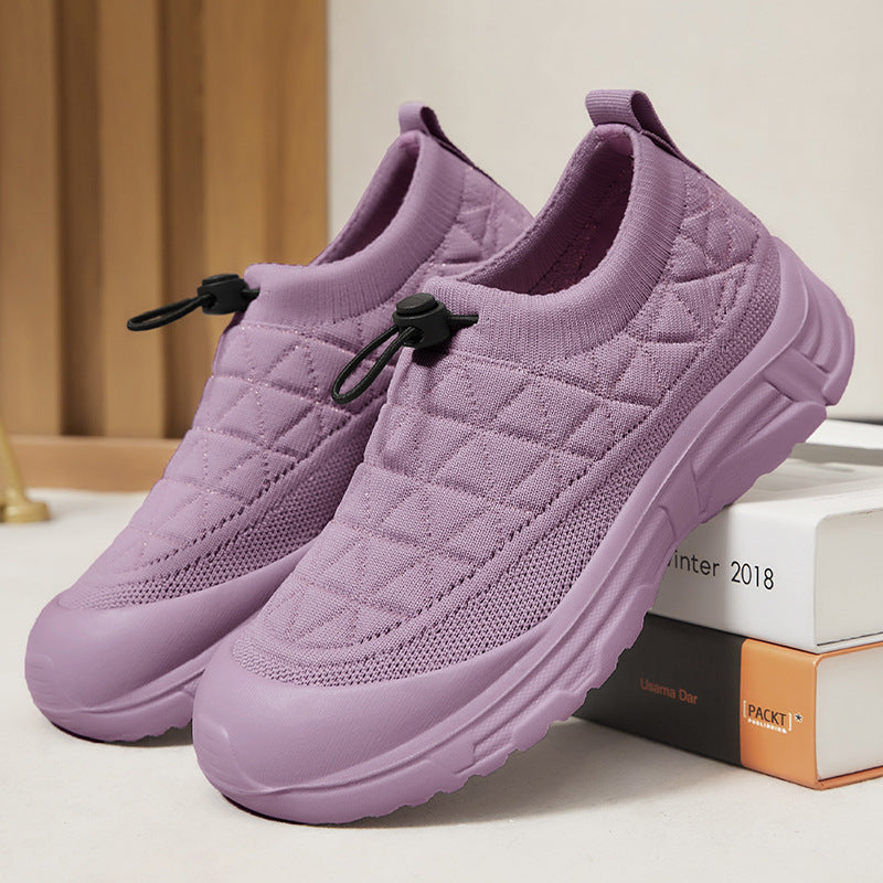 Damen nan gesteppter Slip-On Winterhalbschuh mit Quick-Lock Kordelzug, elastischem Schaft und rutschfester Profillaufsohle Drune