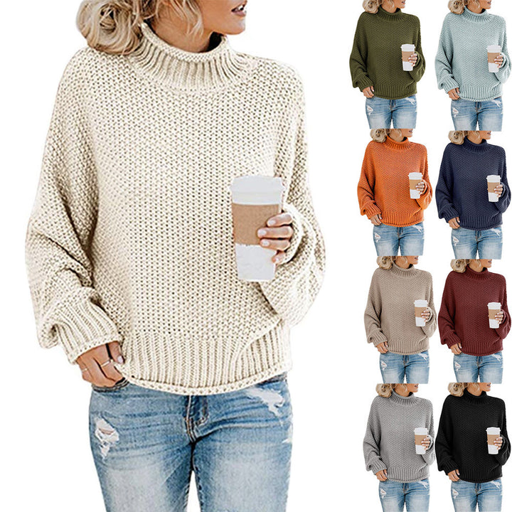 Damen Grobstrickpullover mit Rollkragen und lässigem Schnitt Drune