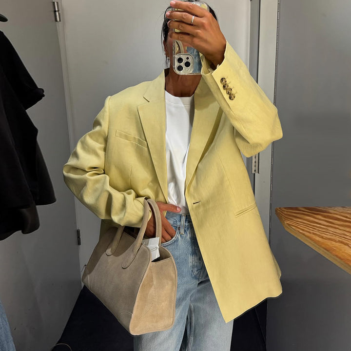 Damen lässiger Leinenblazer Drune