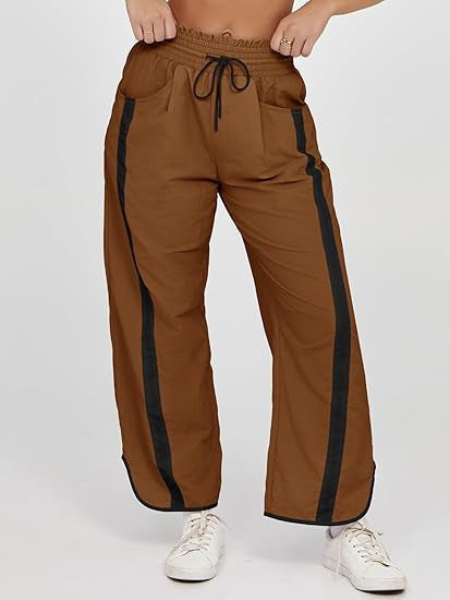 Damen lässige Freizeithose mit Seiteneinsätzen Drune