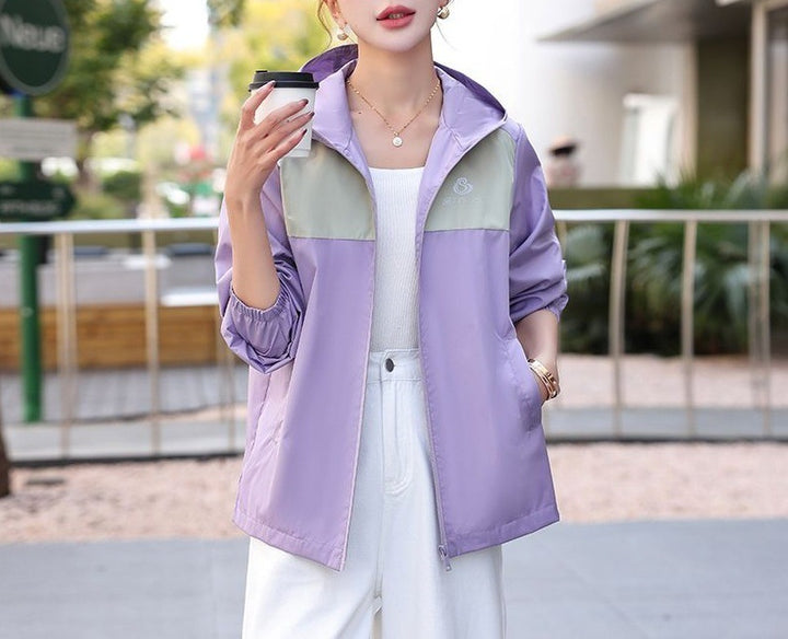 Damen leichte Übergangsjacke mit praktischem Kapuzen-Design Drune