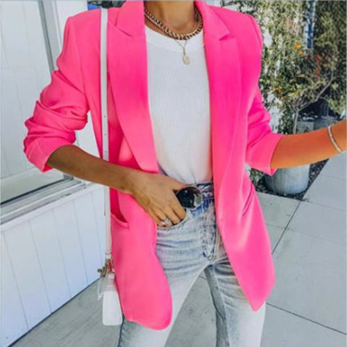 Damen Eleganter Oversized Blazer mit strukturiertem Schnitt und lässigen Details Drune