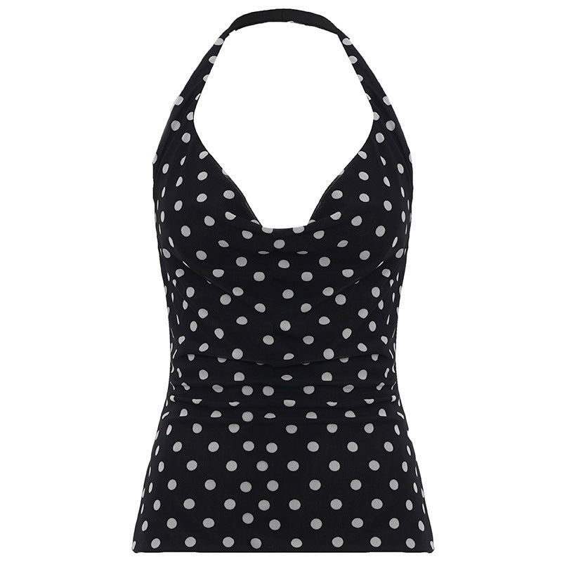 Damen Spaghetti-Trägertop mit verspieltem Punktdesign und elegantem Schnitt Drune