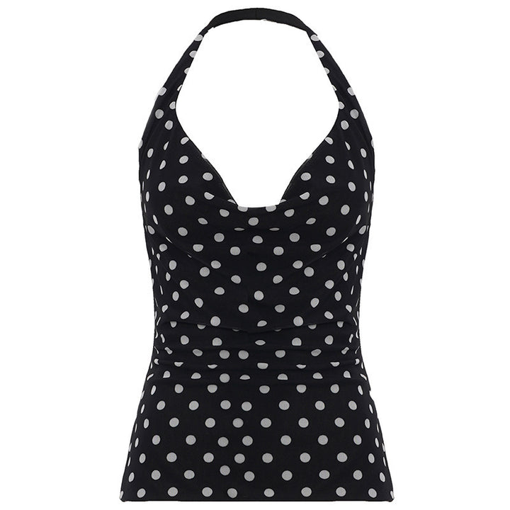 Damen Spaghetti-Trägertop mit verspieltem Punktdesign und elegantem Schnitt Drune